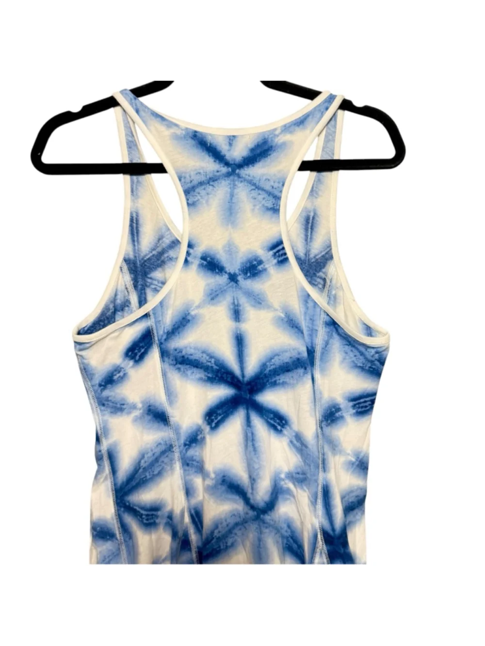 Size M Lauren Jeans Co Ralph Lauren Blue White Tie-Dye Cotton Tank Dress